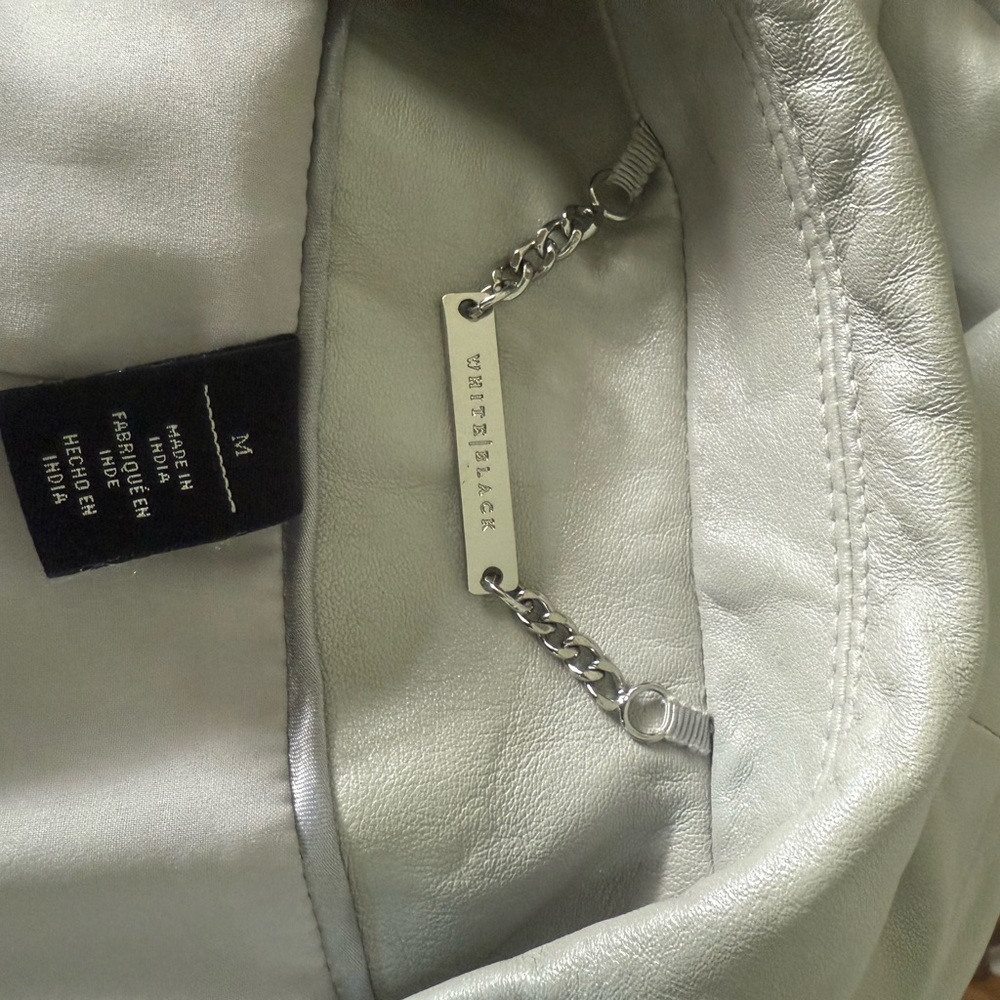 Like new WHBM Women's Leather Jacket - Picture 7 of 9